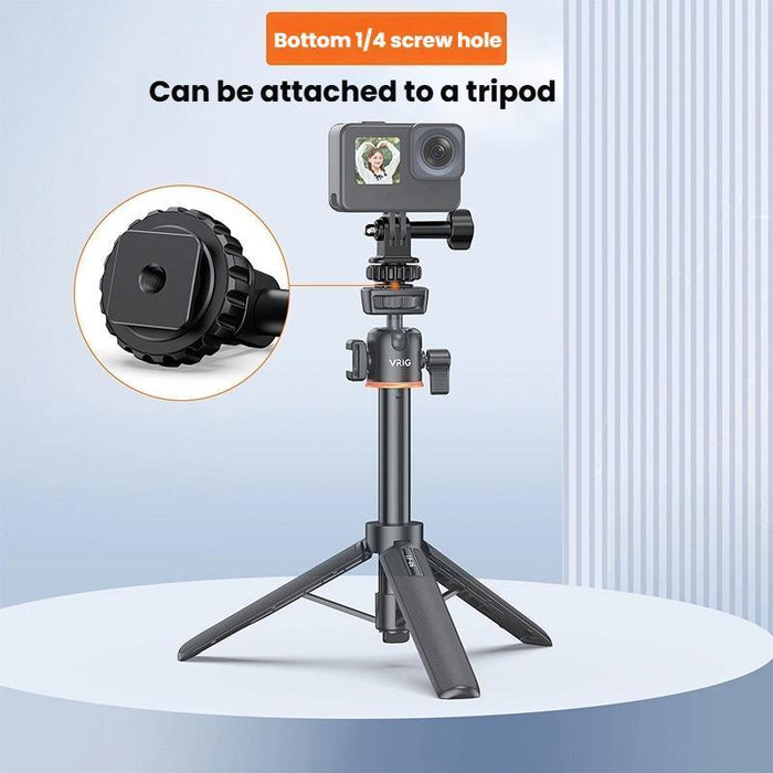 1 / 4 Cold Shoe Mount To Action Camera Adapter Cold Shoe Base F External Camera Tripod Black