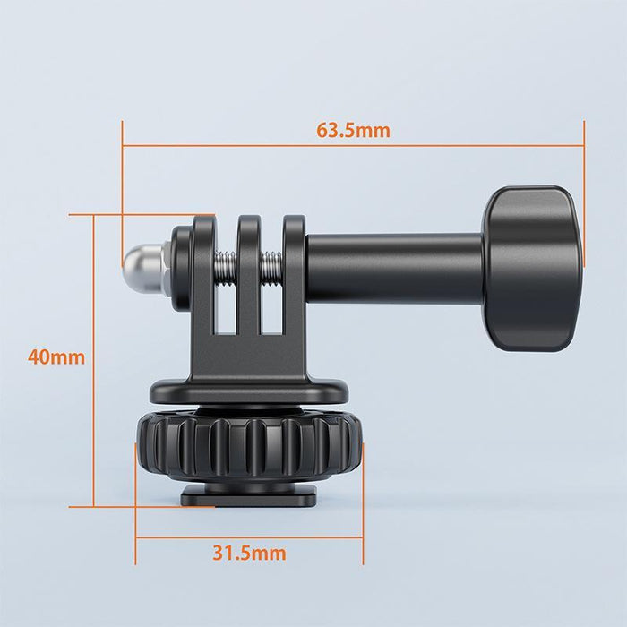 1 / 4 Cold Shoe Mount To Action Camera Adapter Cold Shoe Base F External Camera Tripod Black