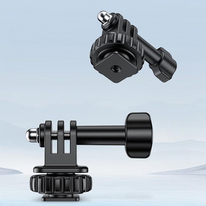 1 / 4 Cold Shoe Mount To Action Camera Adapter Cold Shoe Base F External Camera Tripod Black