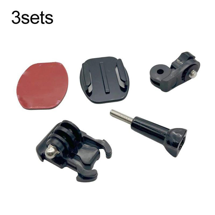 3Sets 1 / 4 Screw Adapter Quick-Release Base Motorcycle Helmet Accessory Base - Arc Shape
