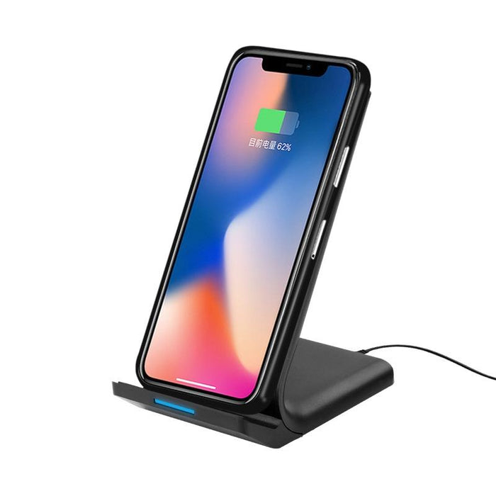 10W Vertical Wireless Charger For Smartphones Black