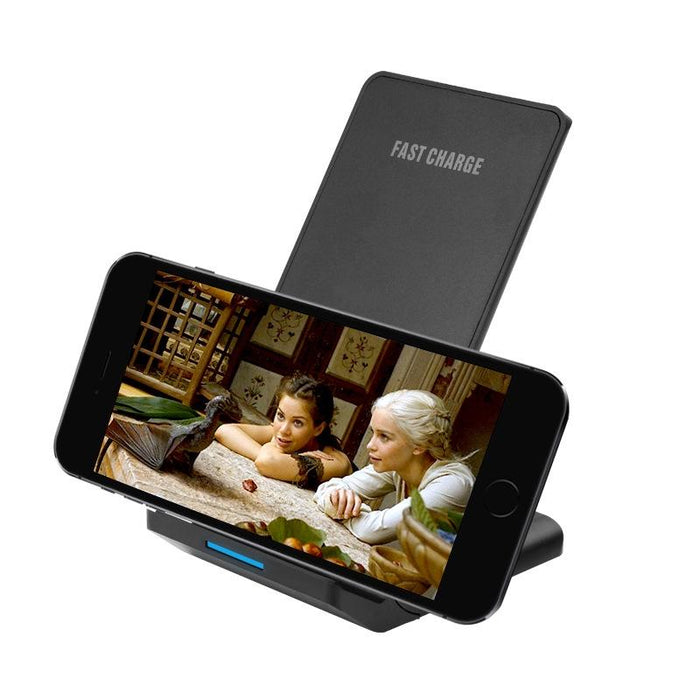 10W Vertical Wireless Charger For Smartphones Black
