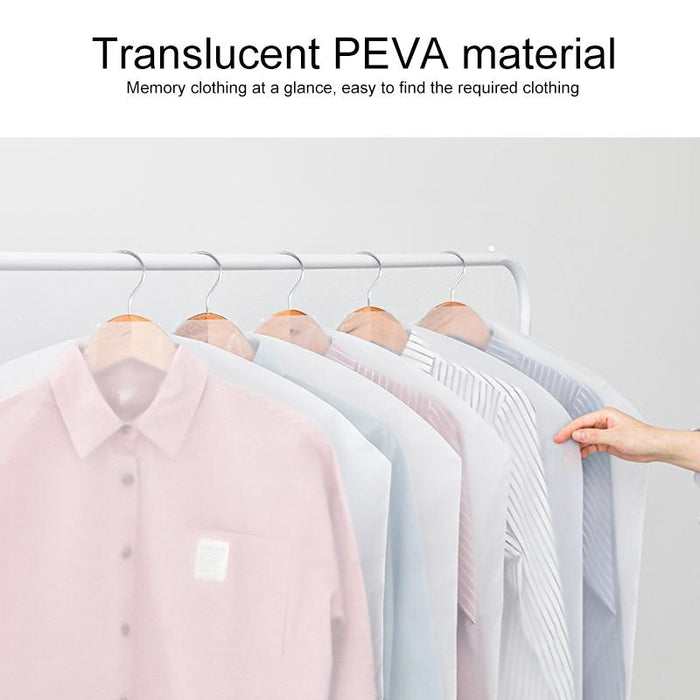 100 Pcs Disposable Transparent Clothes Dust Bag Cover - Size 60X150Cm Thicken Pe 6 Wires