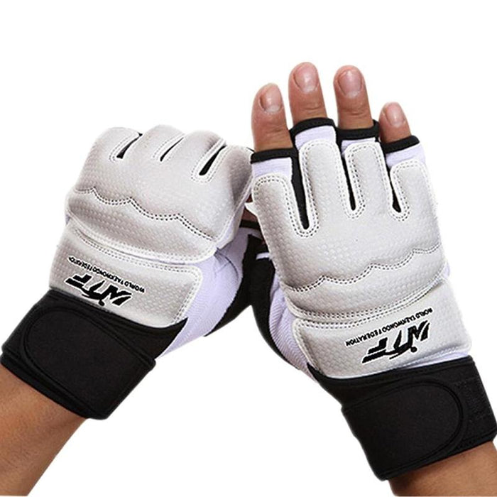 Half Fingers Adults Sandbag Training Boxing Gloves Pu Leather Fitness Sparring Taekwondo Gloves - L