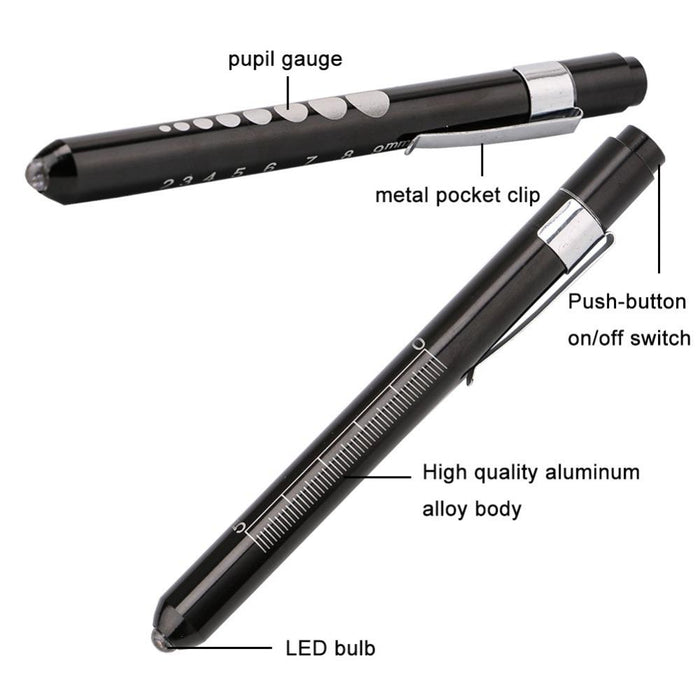 5-Piece Mini Led Pocket Penlight For Ear & Mouth Care Silver