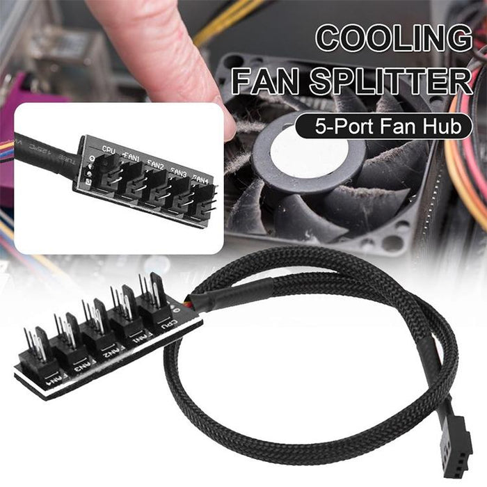 2-Port Pwm Fan Hub For Pc Chassis