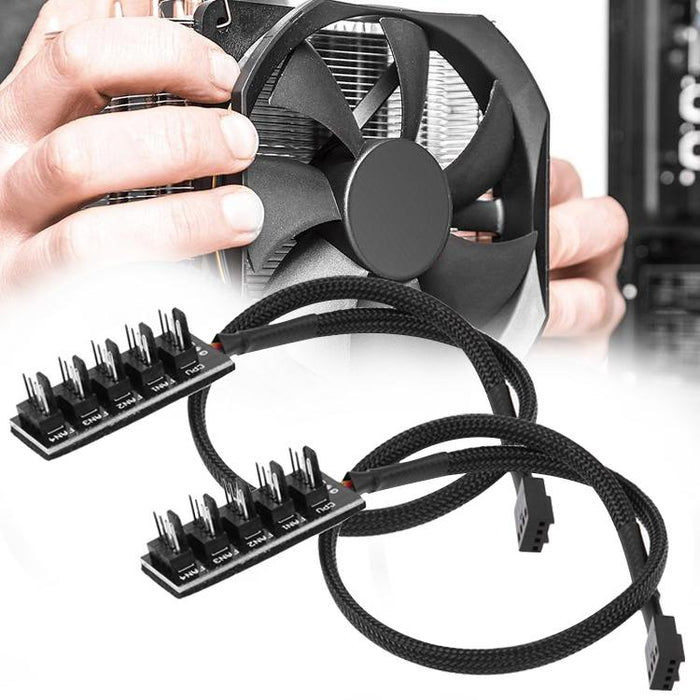 2-Port Pwm Fan Hub For Pc Chassis