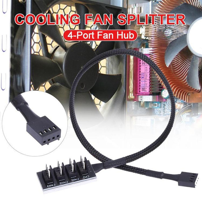 2-Port Pwm Fan Hub For Pc Chassis