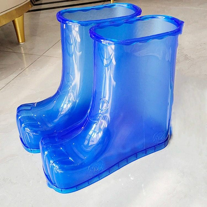 Portable Plastic Bubble Foot Bucket 28Cm Height Fits Shoe Sizes 45 And Under