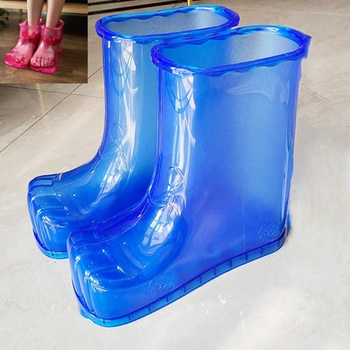 Portable Plastic Bubble Foot Bucket 28Cm Height Fits Shoe Sizes 45 And Under