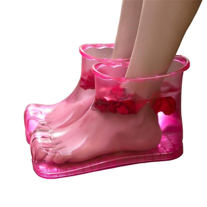 Portable Plastic Bubble Foot Bucket 28Cm Height Fits Shoe Sizes 45 And Under