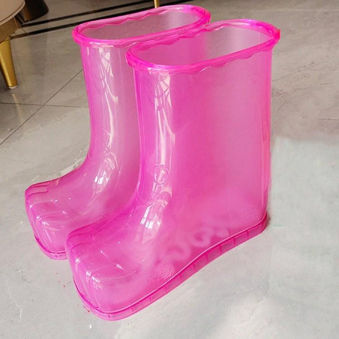 Portable Plastic Bubble Foot Bucket 28Cm Height Fits Shoe Sizes 45 And Under