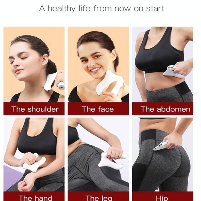 Electric Cervical Spine Massage Knife White