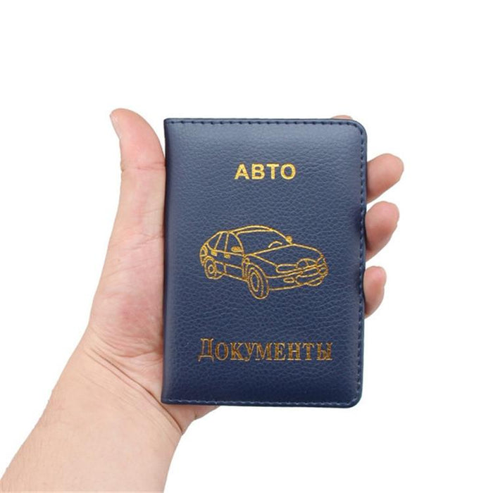 Russian Driver License Holder Genuine Leather Case