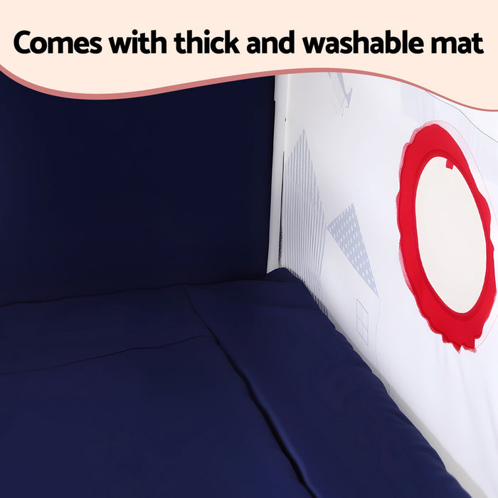 Kids Play Tent Playhouse Castle With Floor Mat String Ball Light 134X103cm