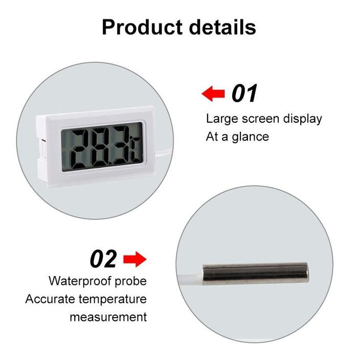 Compact Lcd Indoor Thermometer Celsius