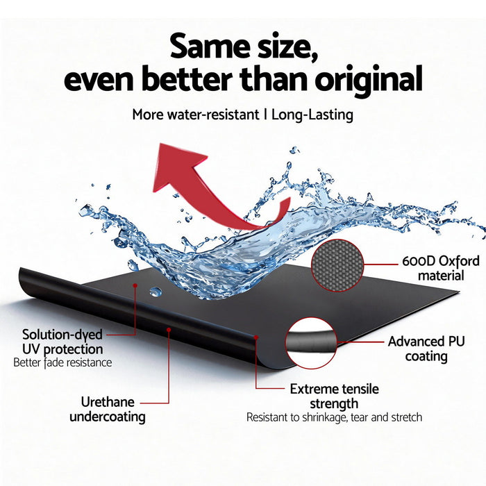 Full Outboard Boat Motor Engine Cover Dust Rain Protection 100Hp -150Hp 600D Black