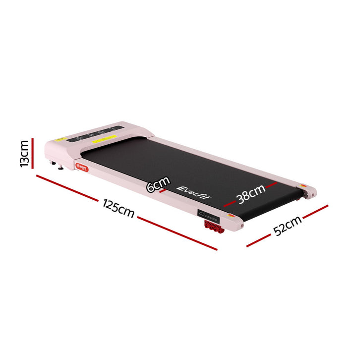 Treadmill Electric Walking Pad Incline Under Desk Home Gym 380Mm Pink