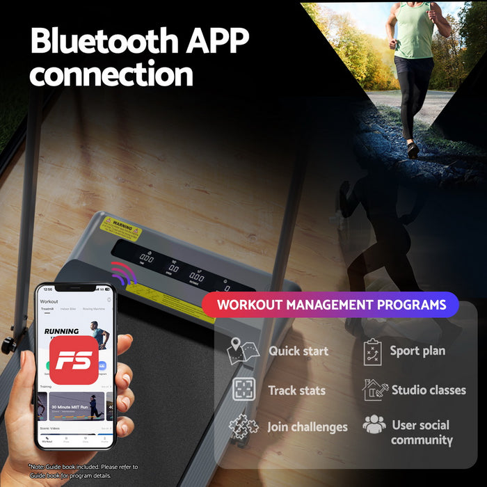 Treadmill Electric Walking Pad Incline Under Desk 380Mm Grey