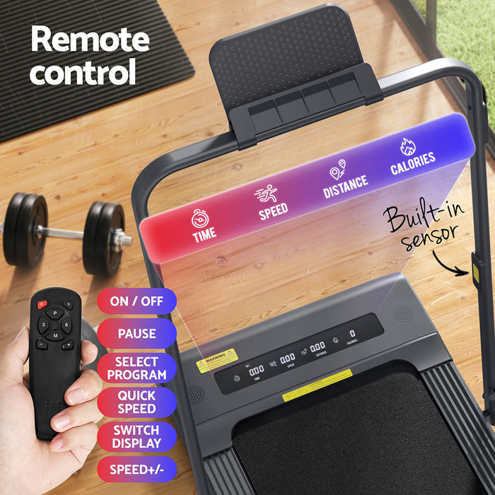 Treadmill Electric Walking Pad Under Desk Home Gym Fitness 400Mm Grey