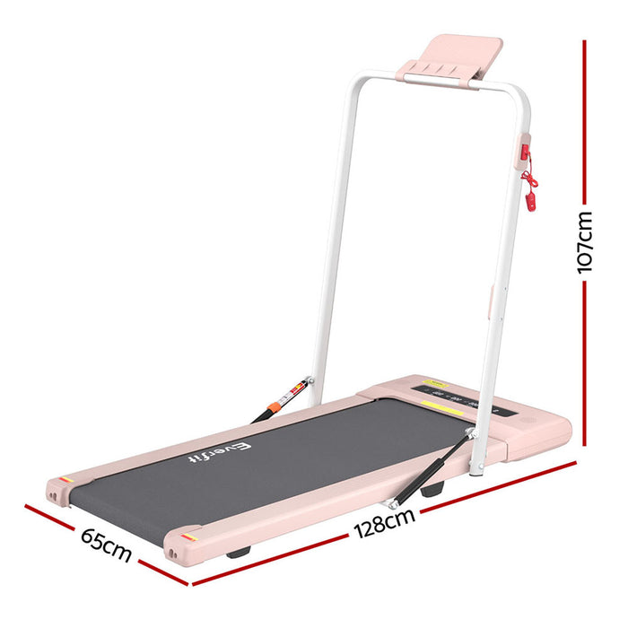 Treadmill Electric Walking Pad Under Desk Home Gym Fitness 400Mm Pink