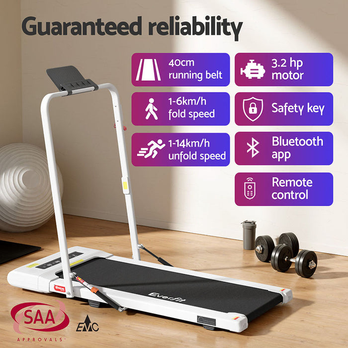 Treadmill Electric Walking Pad Under Desk Home Gym Fitness 400Mm White