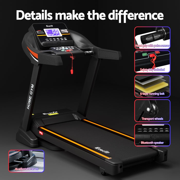 Treadmill Electric Auto Incline Home Gym Fitness Exercise Machine 490Mm