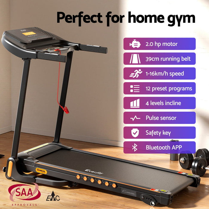 Treadmill Electric Home Gym Fitness Exercise Equipment Incline 390Mm