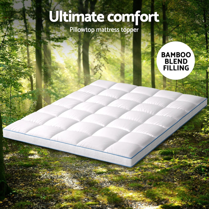 Queen Size Mattress Topper Pillowtop Bamboo 10Cm