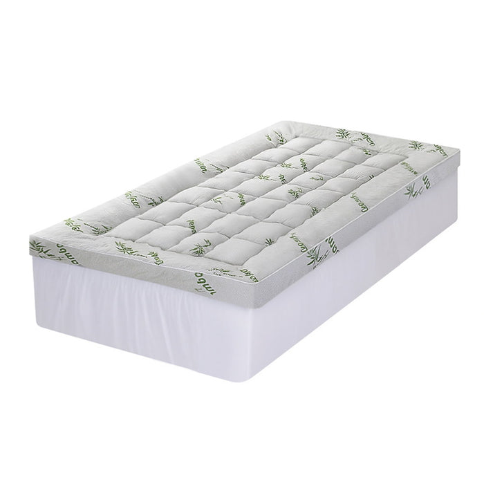 Mattress Topper 11cm Pillowtop Toppers Bamboo King Single