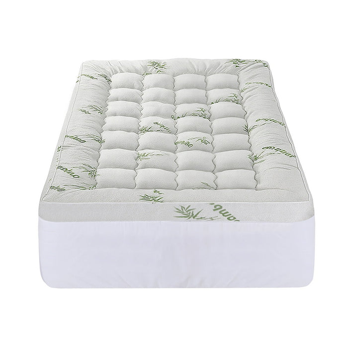 Mattress Topper 11cm Pillowtop Toppers Bamboo King Single