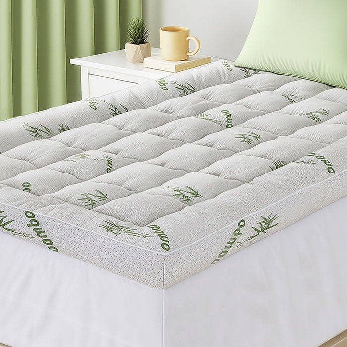 Mattress Topper 11cm Pillowtop Toppers Bamboo King Single