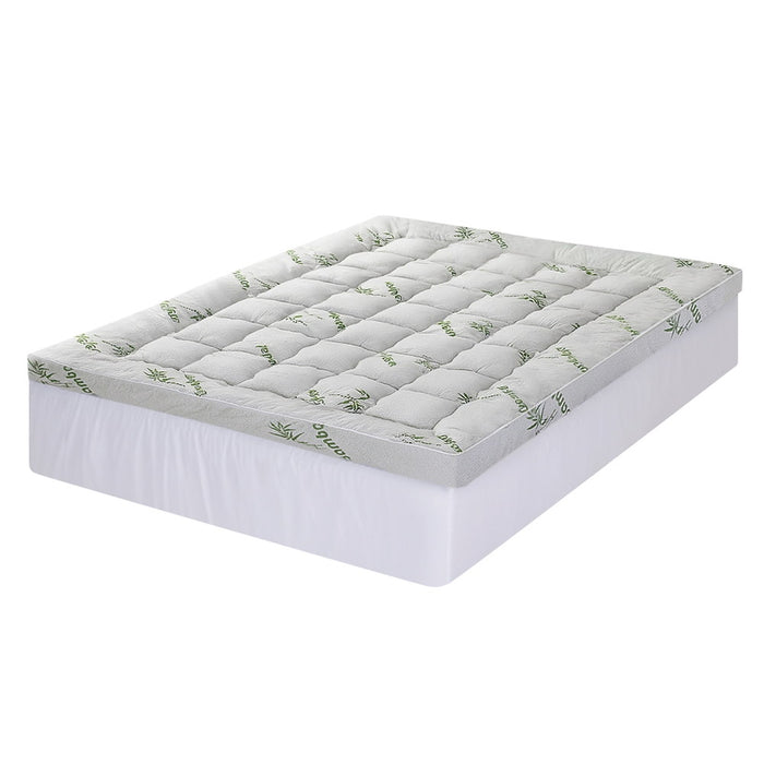 Mattress Topper 11cm Pillowtop Toppers Bamboo Queen