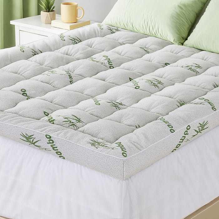Mattress Topper 11cm Pillowtop Toppers Bamboo Queen