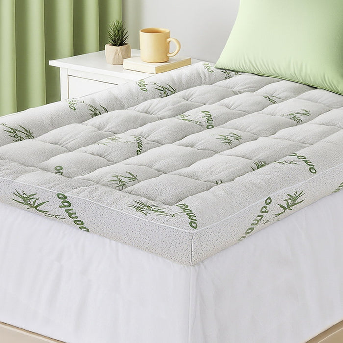 Mattress Topper 11cm Pillowtop Toppers Bamboo Single