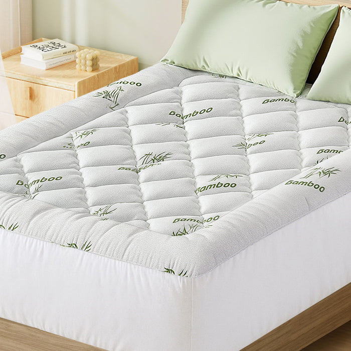 Mattress Topper 5cm Pillowtop Toppers Bamboo Double