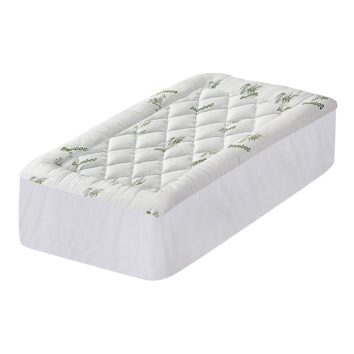 Mattress Topper 5cm Pillowtop Toppers Bamboo Single
