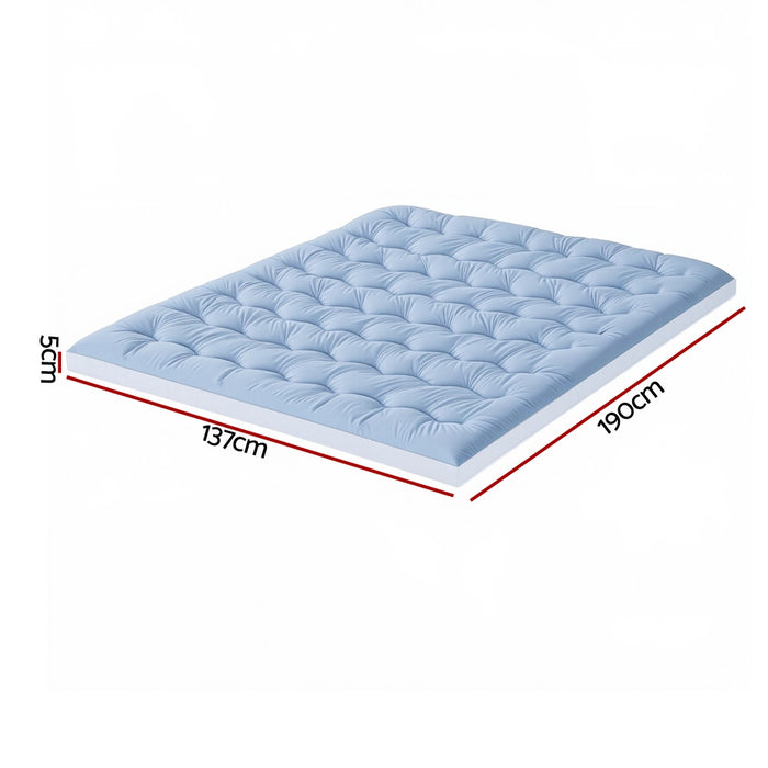 5cm Mattress Topper Pillowtop Toppers Double-Sided Double
