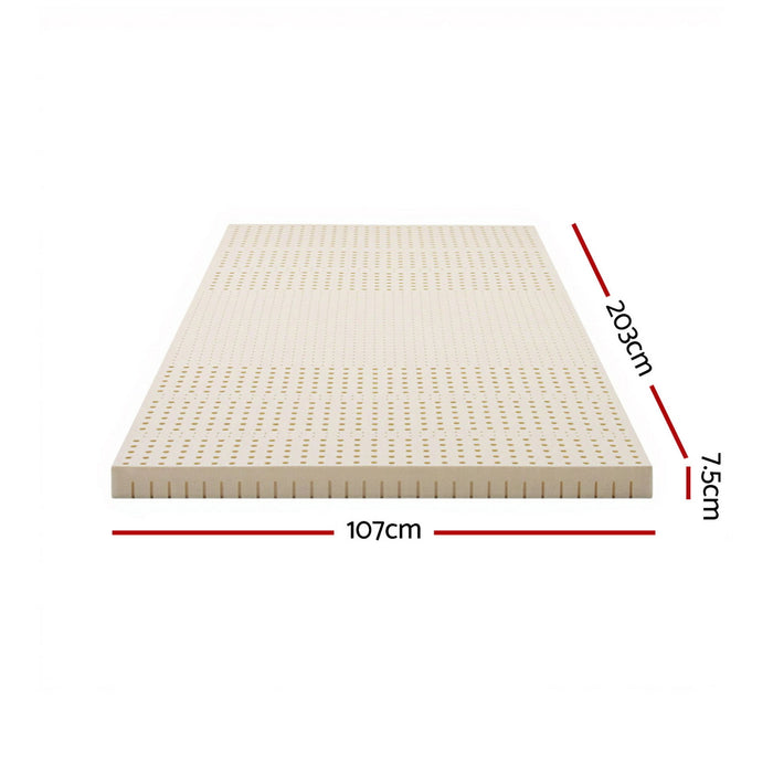 Latex Mattress Topper 7.5cm King Single