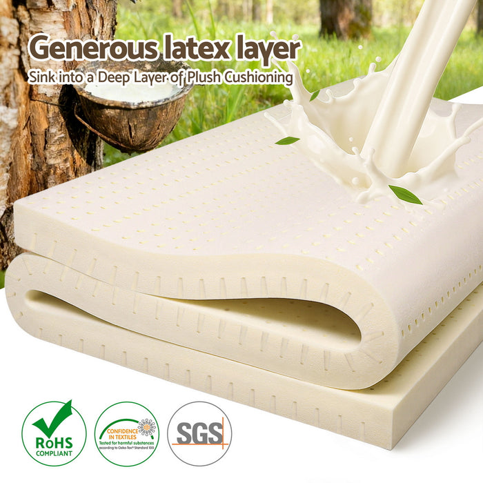 Latex Mattress Topper 7.5cm King Single