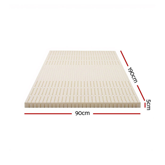 Latex Mattress Topper 5cm Single