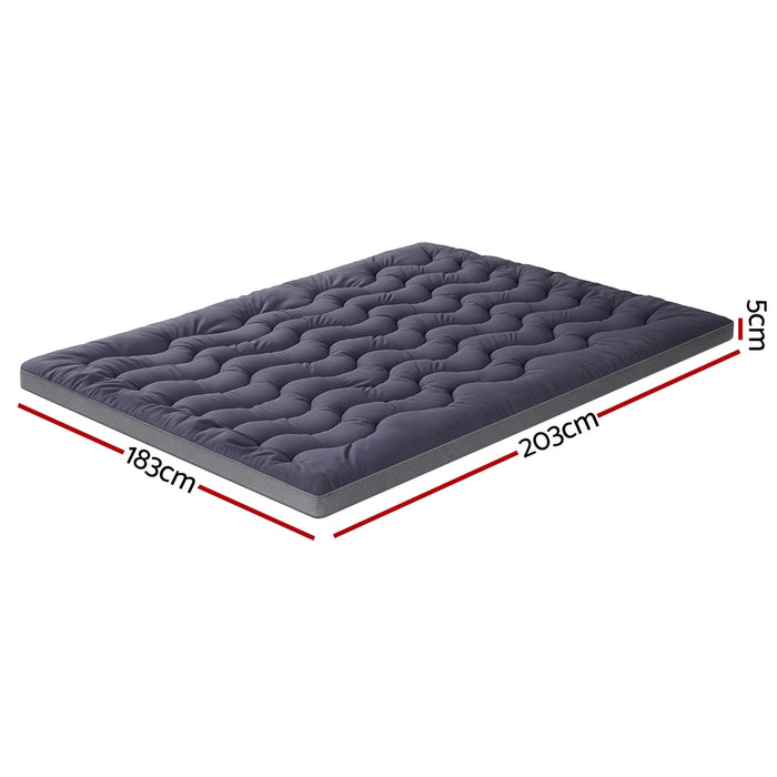 5cm Mattress Topper Pillowtop Toppers Bamboo Charcoal King