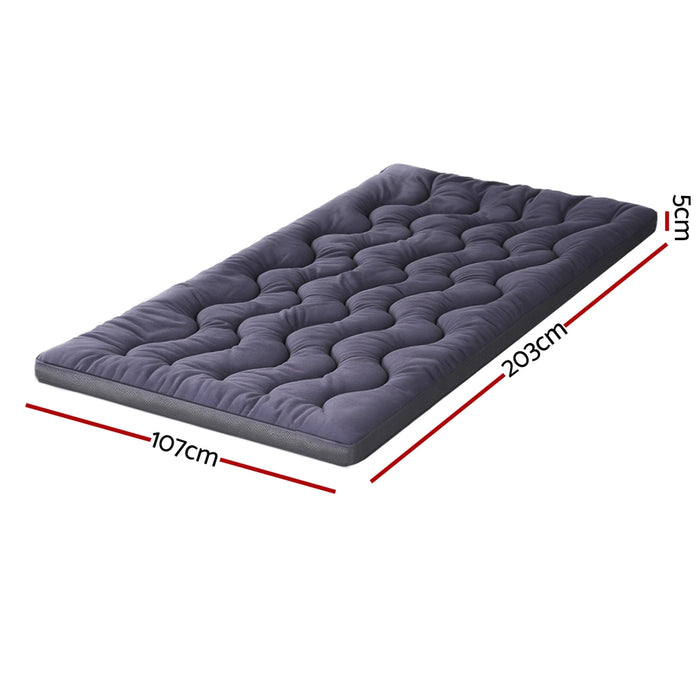 5cm Mattress Topper Pillowtop Toppers Bamboo Charcoal King Single