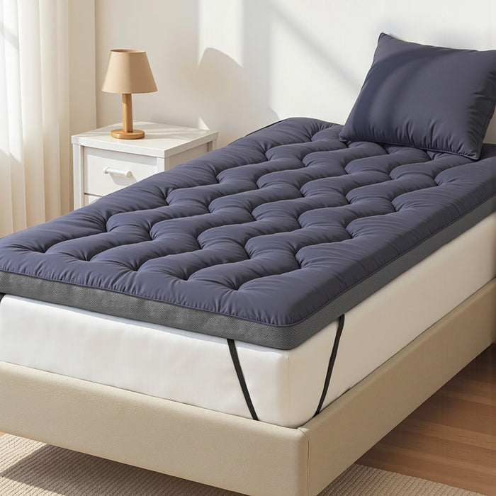 5cm Mattress Topper Pillowtop Toppers Bamboo Charcoal King Single