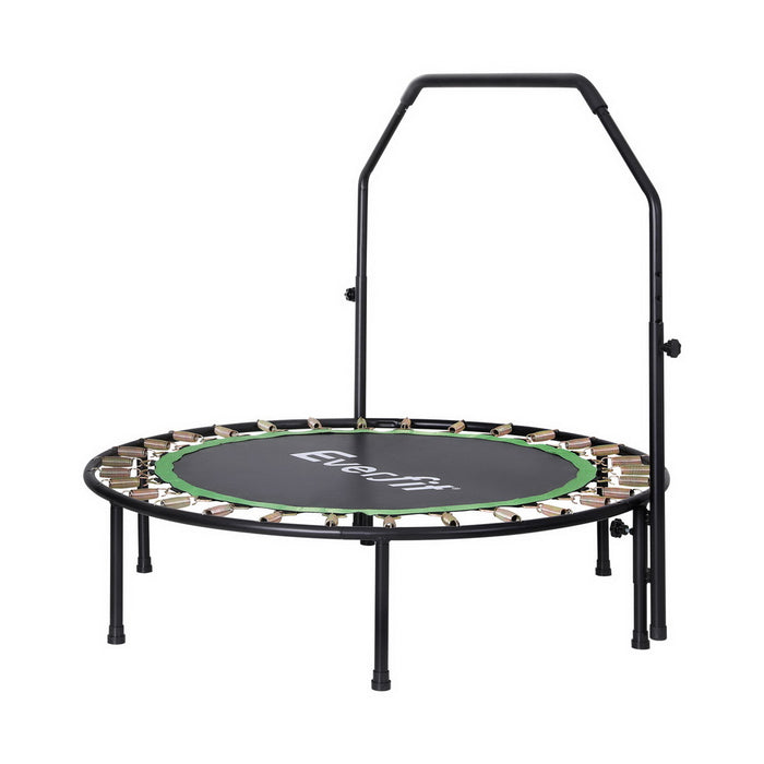 48 Inch Round Trampoline Kids Exercise Fitness Adjustable Handrail Green