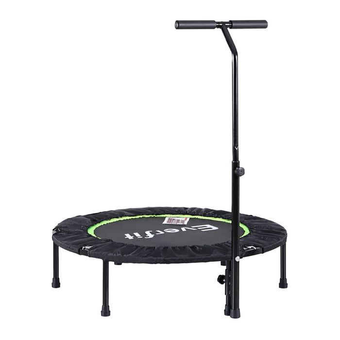 40 Inch Fitness Foldable Trampoline Jumping Rebounder Home Gym Handrail