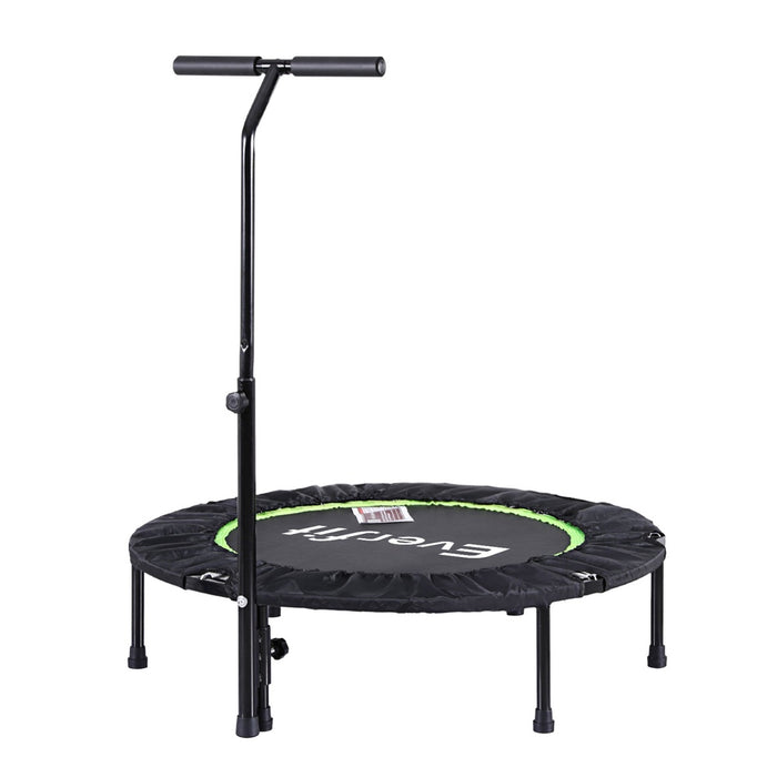 40 Inch Fitness Foldable Trampoline Jumping Rebounder Home Gym Handrail