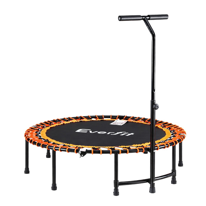 48 Inch Fitness Foldable Trampoline Jumping Rebounder Home Gym Handrail