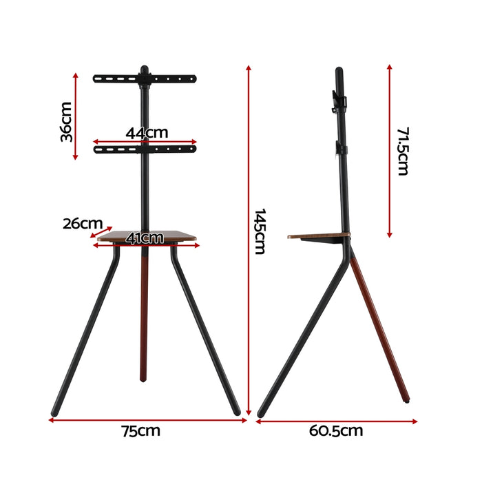 Tv Stand Wooden Tray 24-55" Swivel Height Adjustable