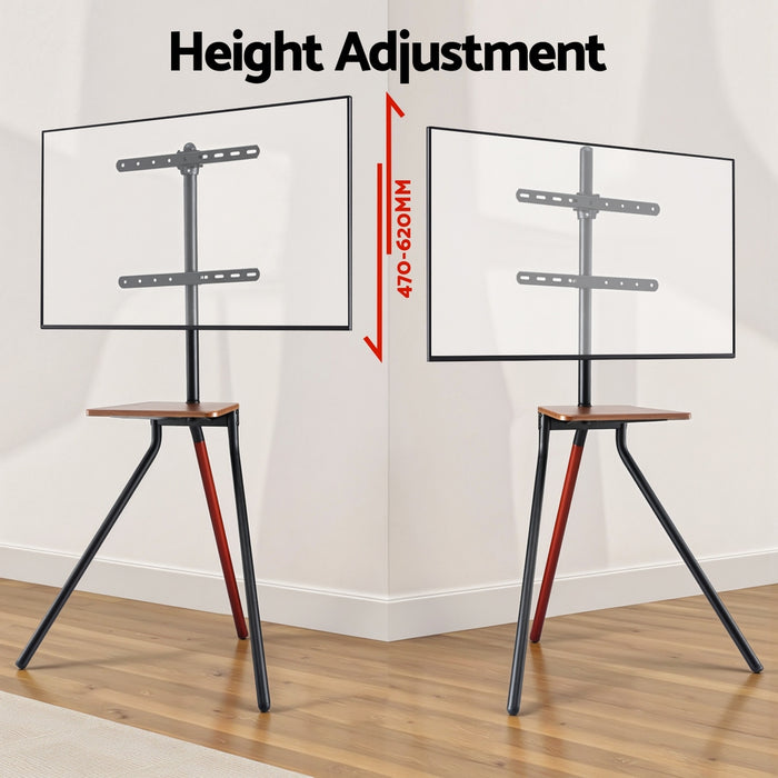 Tv Stand Wooden Tray 24-55" Swivel Height Adjustable